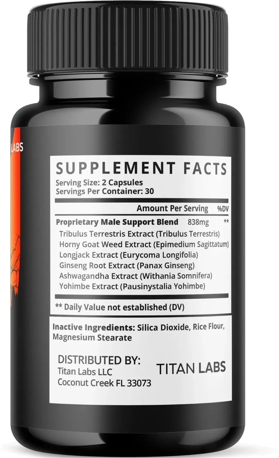 Primal Storm Supplement Facts panel with numbered call-outs